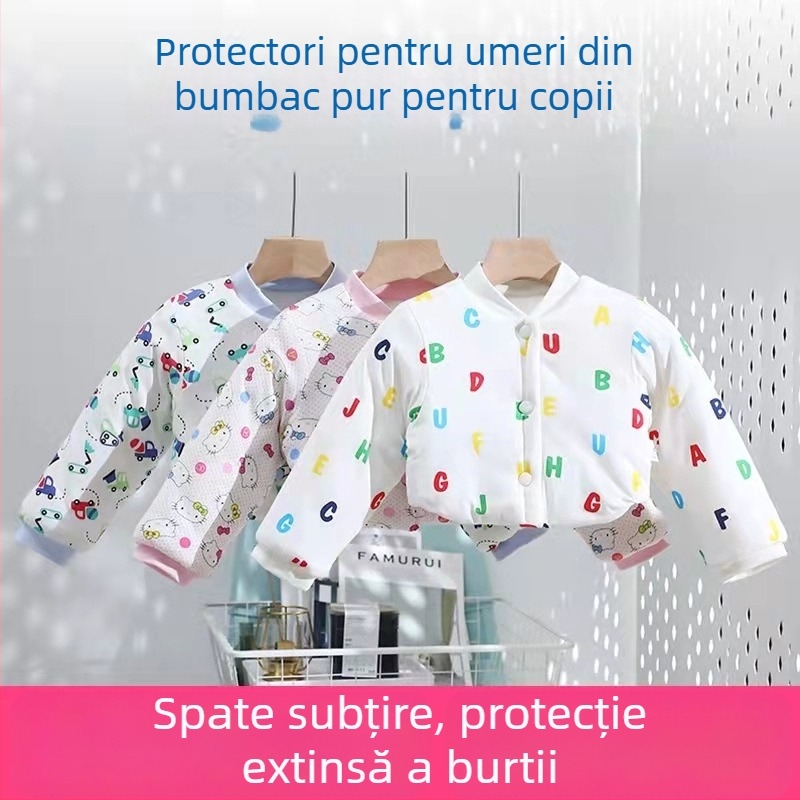 Protecție pentru umeri din bumbac, vestă călduroasă îngroșată pentru nou-născuți, toamnă-iarnă