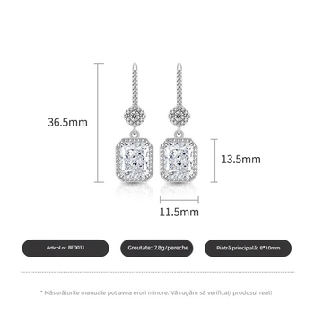 Cercei geometrici din cupru, BED031, Silver Beauty, stil urban modern, toamnă 2025