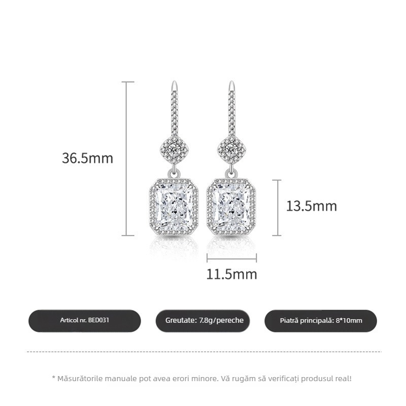 Cercei geometrici din cupru, BED031, Silver Beauty, stil urban modern, toamnă 2025