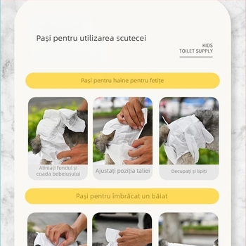 Milado Scutece pentru câini — pentru masculi și femele, pantaloni igienici din material nețesut, 50 buc.