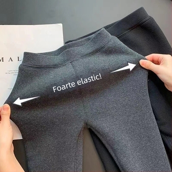 Colanți pentru copii din bumbac cu căptușeală din fleece, talie medie, iarnă, 3–8 ani, 80% bumbac