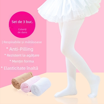 Colanți balet copii din catifea, anti-pilling, 80% conținut bumbac, grosime medie, culoare solidă, pentru toate anotimpurile