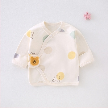 Pijama pentru nou-născuți din bumbac, cu Velcro, design cu spate parțial, pentru toate anotimpurile