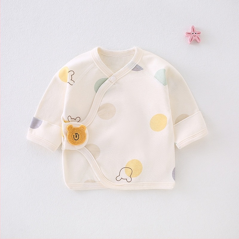 Pijama pentru nou-născuți din bumbac, cu Velcro, design cu spate parțial, pentru toate anotimpurile