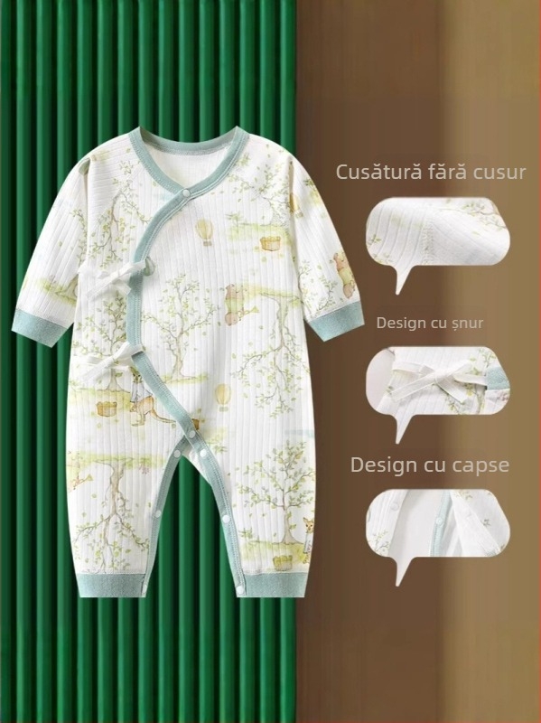 Cutie cadou pentru nou-născuți din bumbac: set haine și accesorii cu mâneci lungi, 0–12 luni, toamnă 2025