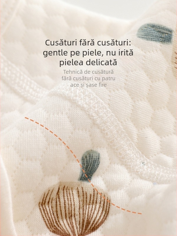 Bluza de bebeluți din bumbac pentru toamnă-iarnă, 100% bumbac, unisex, guler rotund, fără glugă, pentru nou-născuți