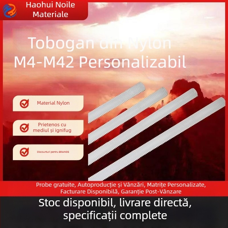 Haohui Șurub din nylon, ax cu filet complet, izolat, capăt dublu, GB/T17587.3-2018