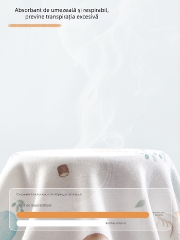 Top pentru nou-născuți din bumbac, design cu spate parțial deschis, guler rotund, 100% bumbac, primăvară-toamnă, 0–12 luni