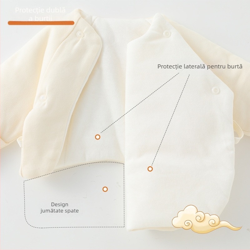 Îmbrăcăminte pentru nou-născuți, stil chinezesc, 100% bumbac, guler rotund, fără glugă, material moale