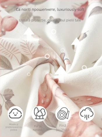 Top de dormit din bumbac pentru nou-născuți, guler rotund, fără glugă, pentru toate anotimpurile, țesătură moale