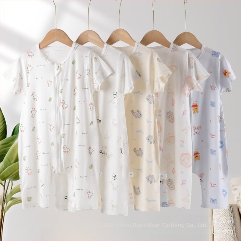 Sac de dormit pentru copii vară – model desen animat, material fibre regenerabile, căptușeală din fibre chimice, fermoar nylon, pentru vârsta 0-3 ani.