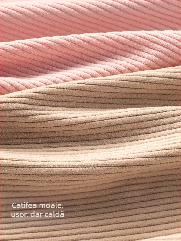 Smoc impermeabil pentru copii din corduroy cu bib, model desen animat, 100% poliester, vârsta 0–1 ani, toamna 2025