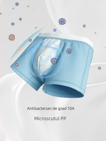 Boxeri pentru copii băieți, 95% bumbac, antibacterieni, cusături plate, patru anotimpuri, pentru copii peste 8 ani