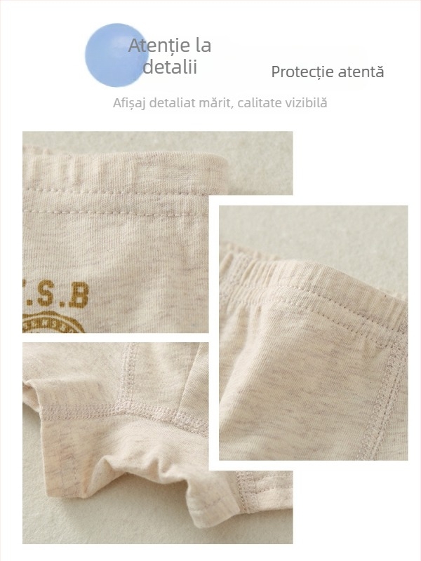 Boxer pentru copii, băieți, 95% bumbac, Categorie A, potrivite pentru copii între 3 și 8 ani.