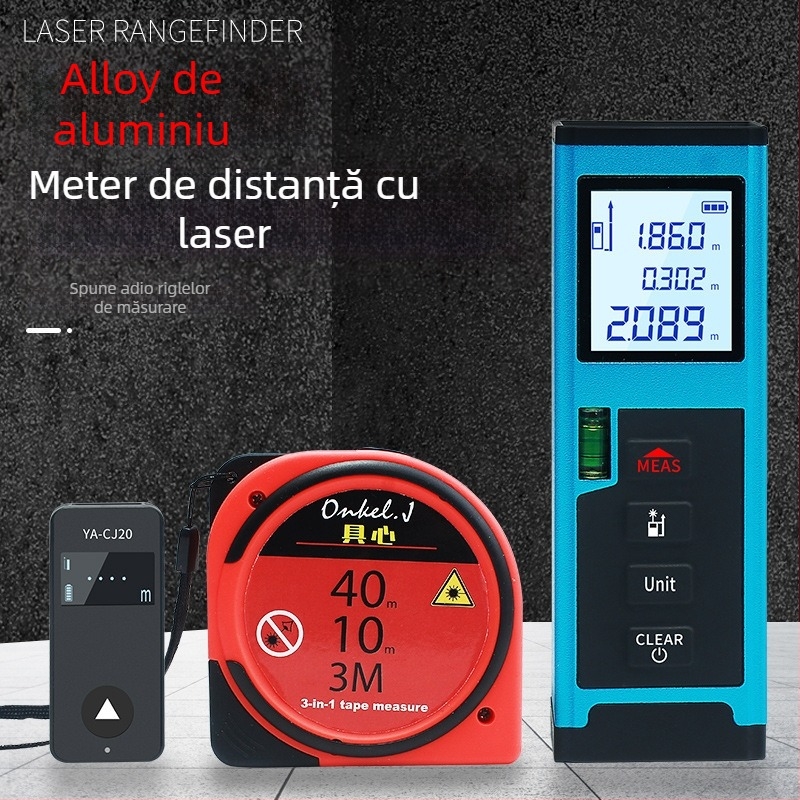 Meter de distanță cu laser, precizie înaltă, portabil, seria 117, Juxin