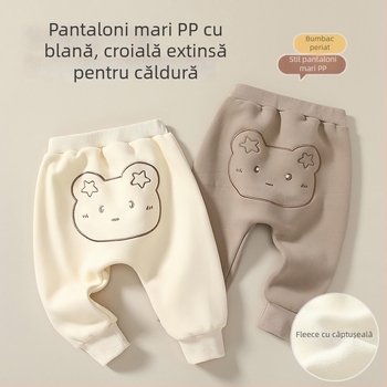 Pantaloni pentru copii, casual, model Animal/Desen animat, lungi, 62.2% bumbac