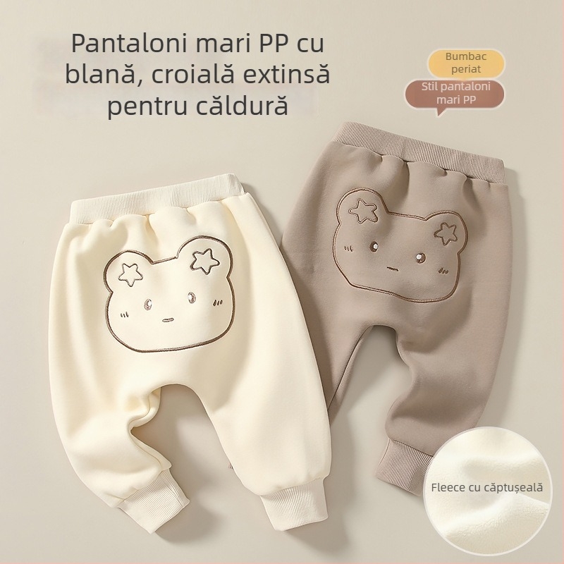 Pantaloni pentru copii, casual, model Animal/Desen animat, lungi, 62.2% bumbac