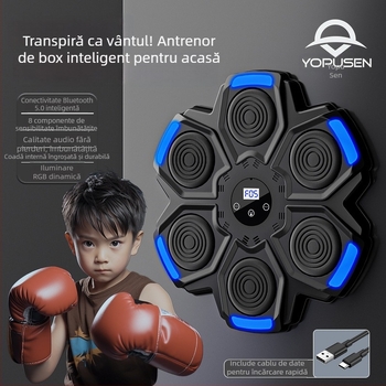 Antrenor inteligent de box cu muzică pentru acasă, montat pe perete – Mașină de box pentru copii (Brand: Water source; Caracteristici: inteligent, muzică; Montaj: perete)