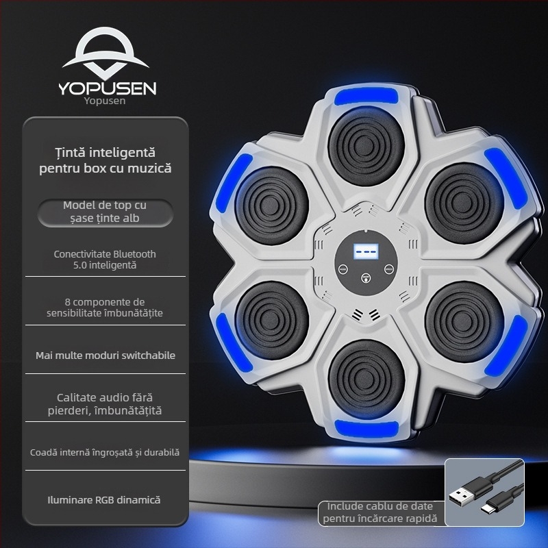 Antrenor inteligent de box cu muzică pentru acasă, montat pe perete – Mașină de box pentru copii (Brand: Water source; Caracteristici: inteligent, muzică; Montaj: perete)