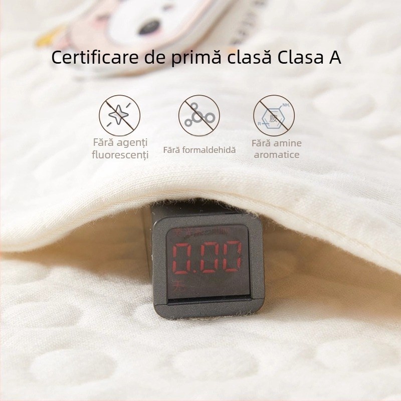 Set pentru bebeluși din 100% bumbac, compus din două piese: top cu mânecă lungă și pantaloni lungi, model Cartoon, pentru nou-născuți 0–12 luni, material gros pentru toamnă/iarnă/primăvară