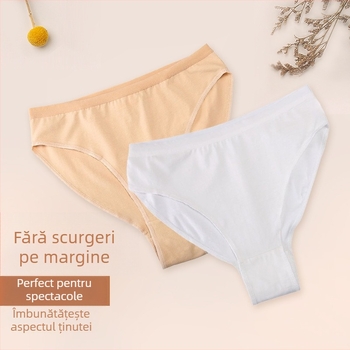 Șorturi de practică pentru balet, talie înaltă, amestec din bumbac 95% / elastan 5%, pentru examene de dans, pentru fete 8+ ani