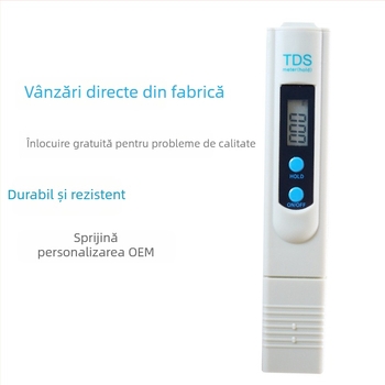 Stilou de testare a calității apei cu două taste, TDS-2, clasic, 0-9990 ppm, precizie 1 ppm, alimentare 3V, analizator portabil TDS