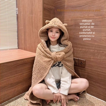 Pelerină pulover din fleece – lățime 92 cm, Seria Prințesa, Cald