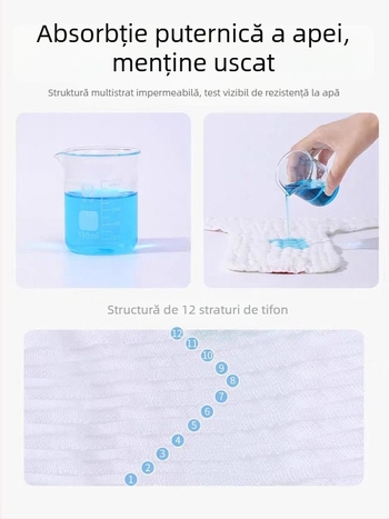 Mu Mu Bear pantaloni de scutec din tifon de bumbac, imprimare cu desene animate, lavabili, pentru sugari 9–18 kg