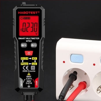Habotest HT93 multimetr digital cu protecție împotriva arderii, detecție a secvenței fazelor, funcționare complet automată, măsurare cu precizie înaltă