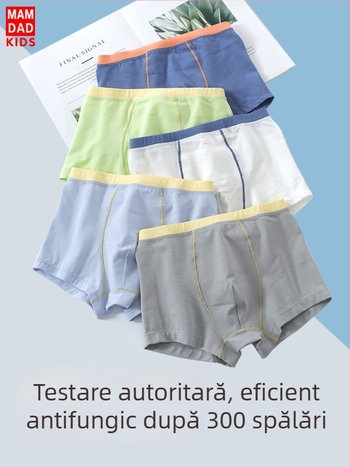 Boxeri pentru băieți, KIDS MAM&DAD, 95% bumbac, Clasa A, fără cusături, talie înaltă