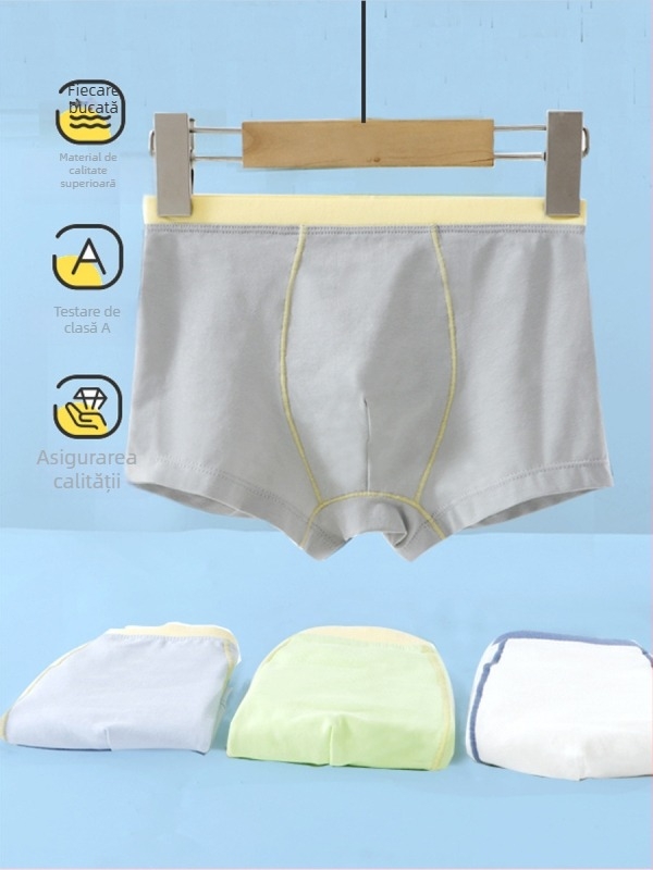 Boxeri pentru băieți, KIDS MAM&DAD, 95% bumbac, Clasa A, fără cusături, talie înaltă