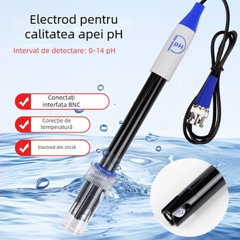 Senzor pH PR201, electrod pH compozit pentru analizor de calitate a apei, interval 0–14 pH, precizie 0,02 pH, Earthworm