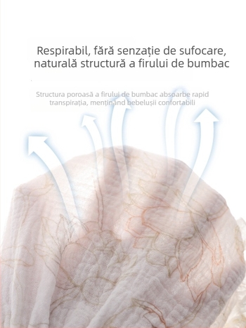 Pantaloni de antrenament pentru bebeluți din tifon – antibacteriali, respirabili, siguranță Clasă A, pentru sugari și copii mici (0–3 ani)