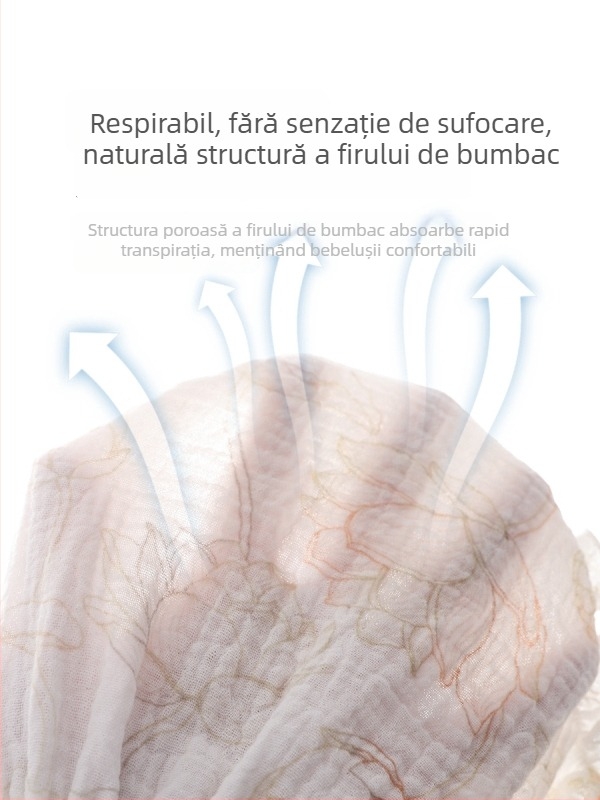 Pantaloni de antrenament pentru bebeluți din tifon – antibacteriali, respirabili, siguranță Clasă A, pentru sugari și copii mici (0–3 ani)