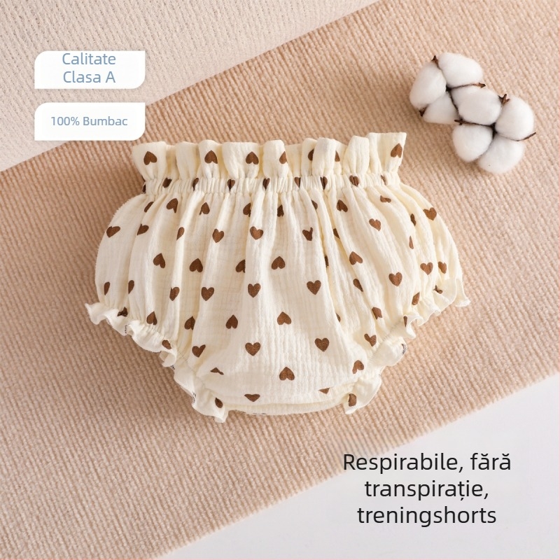 Pantaloni de antrenament pentru bebeluți din tifon – antibacteriali, respirabili, siguranță Clasă A, pentru sugari și copii mici (0–3 ani)