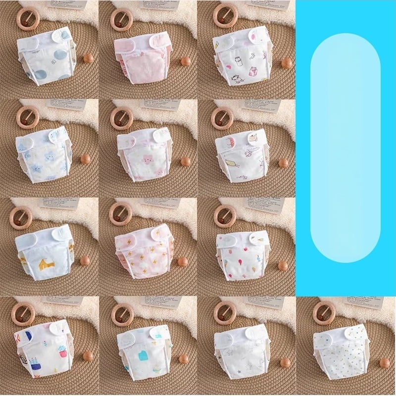 Pantaloni de antrenament pentru bebeluși, Categoria A – tifon impermeabil, lavabil, protecție la scurgeri laterale, pentru 0-6 luni, 6-12 luni, 1-3 ani; potriviți pentru 15 kg+