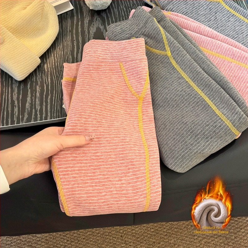 Pantaloni de iarnă pentru copii, fleece ovăzit, 95% poliester, talie medie, unisex, Securitate Clasa A