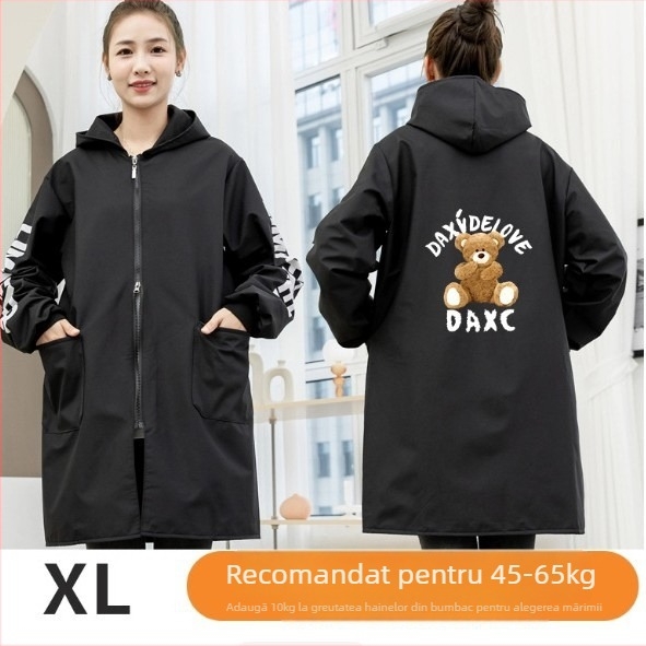Șorț cu mâneci, din flanel impermeabil pentru iarnă, unisex, cu model animal