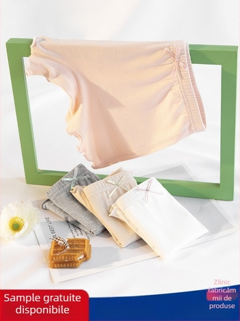 Boxeri de vară pentru fete, din modal cu bumbac, Clasă A anti-derapare, talie medie, pentru copii 3–8 ani