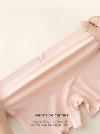 Boxeri de vară pentru fete, din modal cu bumbac, Clasă A anti-derapare, talie medie, pentru copii 3–8 ani