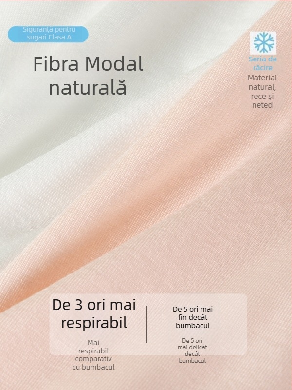 Boxeri de vară pentru fete, din modal cu bumbac, Clasă A anti-derapare, talie medie, pentru copii 3–8 ani