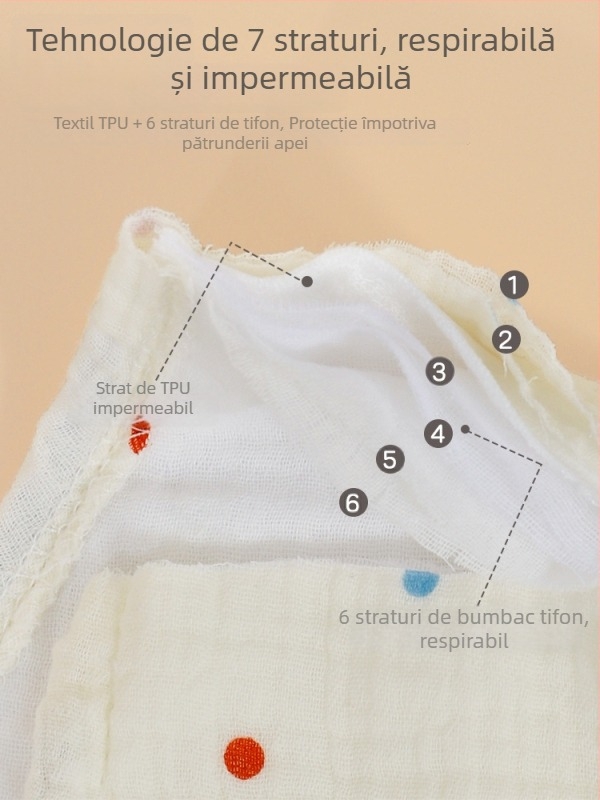 Mu Mu Bear Pantaloni de antrenament pentru baie în stil coreean pentru bebeluși, acoperiri impermeabile pentru scutec, material crepe, greutate 9-18 kg, vârstă 1-3 ani