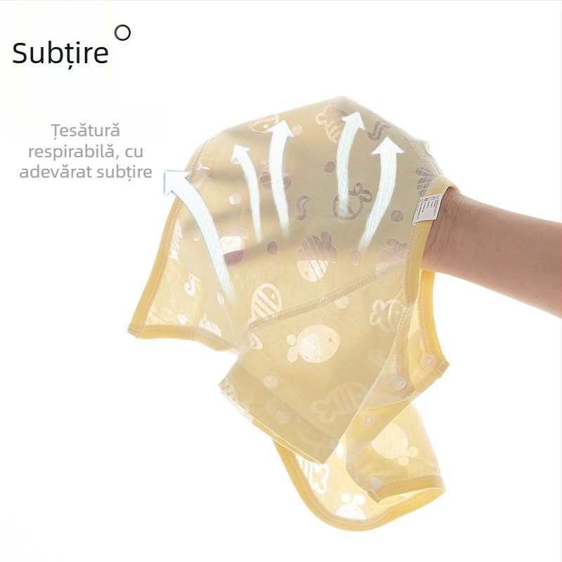 Top de bebelu în stil monah, vară, mânecă scurtă, guler rotund, 60% bumbac, unisex, fără glugă