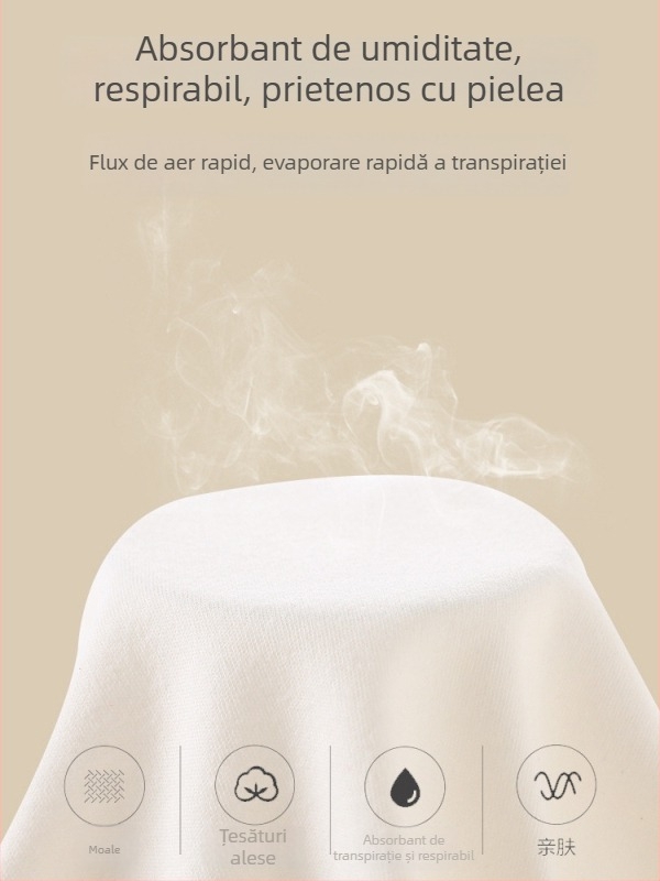 Top de bază din bumbac pentru bebeluși, primăvară-toamnă, guler rotund, 100% bumbac, pentru vârsta 1–3 ani, fără glugă