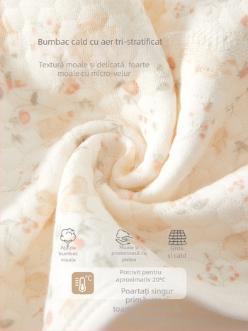 Top pentru nou-născuți, din bumbac 100%, stil călugăr, guler rotund, fără glugă, pentru iarnă