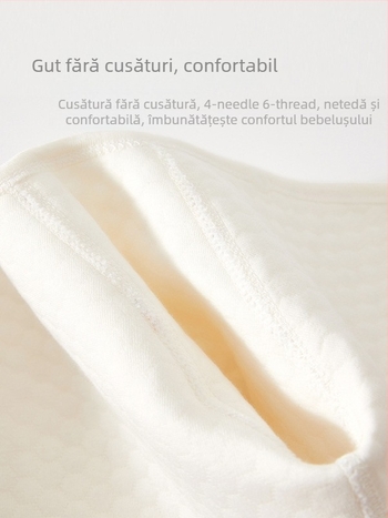 Top pentru nou-născuți, din bumbac 100%, stil călugăr, guler rotund, fără glugă, pentru iarnă