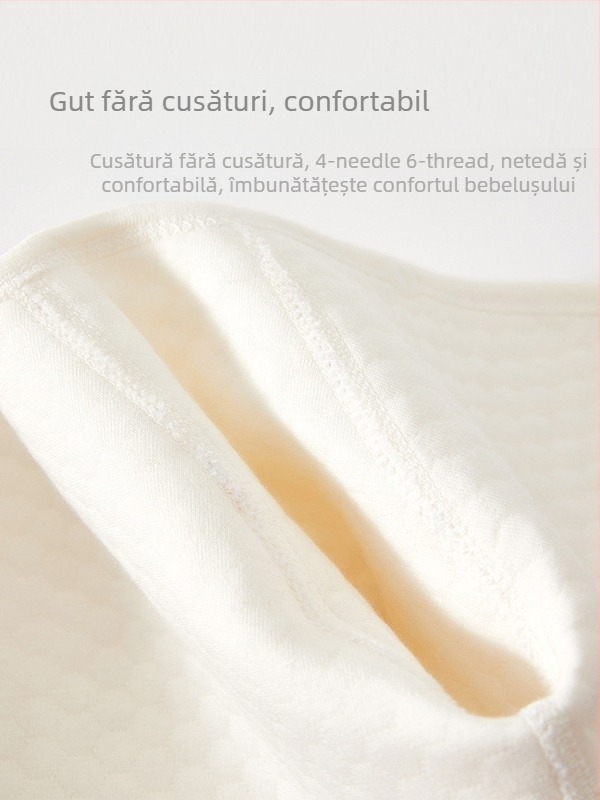 Top pentru nou-născuți, din bumbac 100%, stil călugăr, guler rotund, fără glugă, pentru iarnă