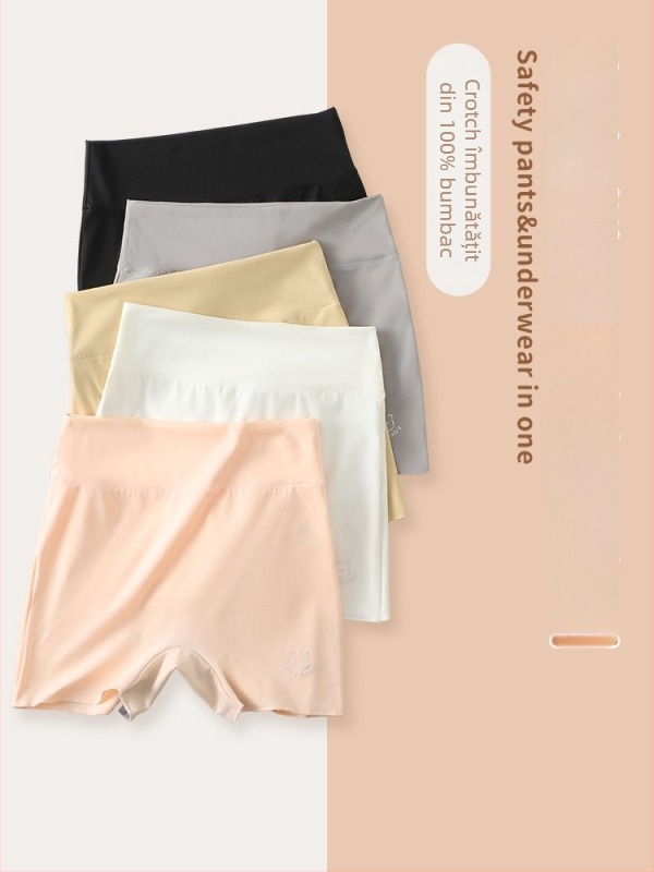 Fete: pantaloni de siguranță din mătase de gheață, 2-în-1 colanți și chiloței, Clasa A, Nylon 79,1%