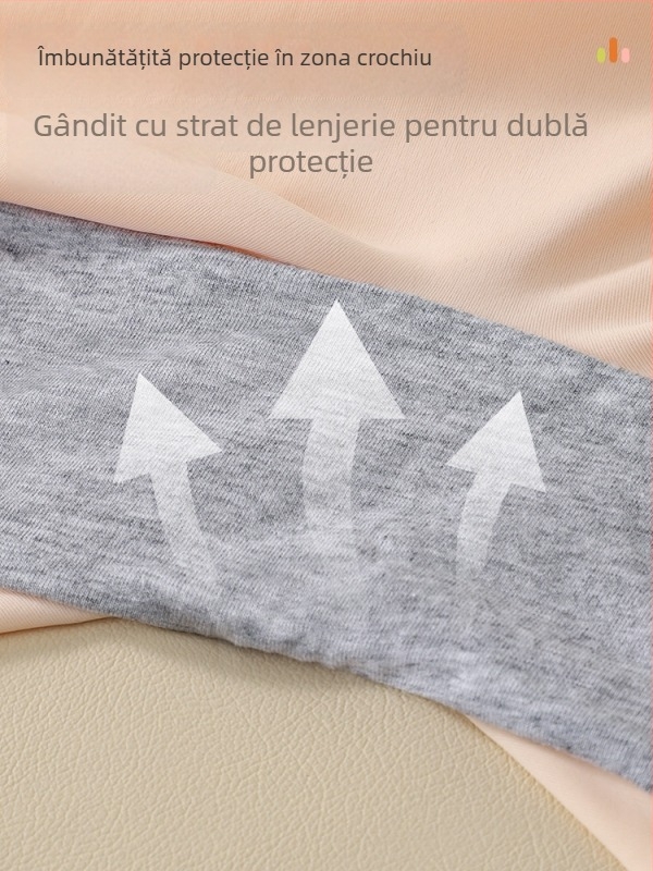 Fete: pantaloni de siguranță din mătase de gheață, 2-în-1 colanți și chiloței, Clasa A, Nylon 79,1%