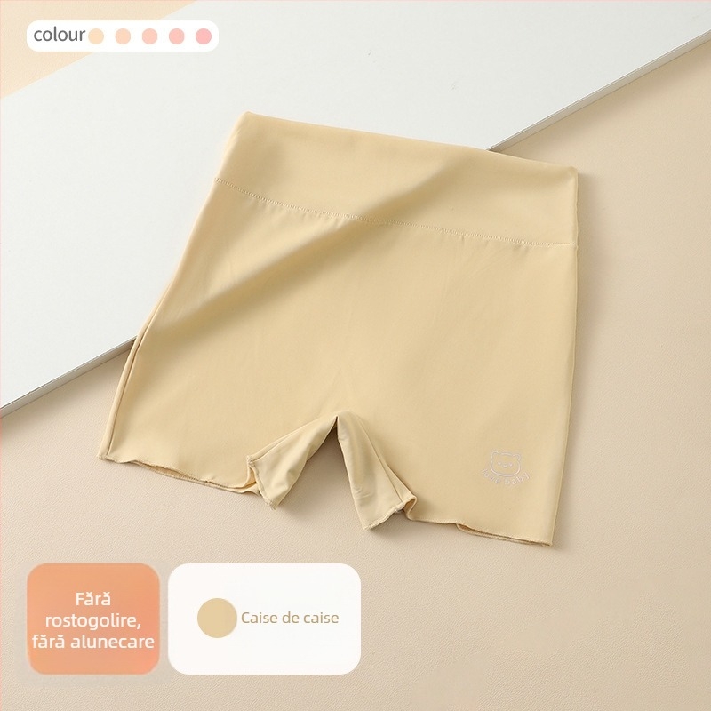 Fete: pantaloni de siguranță din mătase de gheață, 2-în-1 colanți și chiloței, Clasa A, Nylon 79,1%